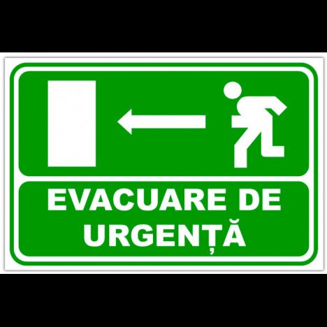 Indicator de salvare pentru evacuare de urgenta cu directia in stanga